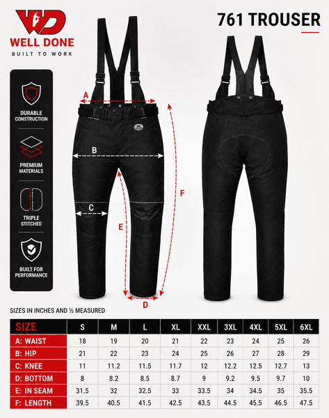 WD 761-P MC BUKSE CORDURA MED SELER OG CARGO LOMMER, MED CE-GODKJENT BESKYTTELSE, VANNTETT